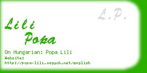 lili popa business card